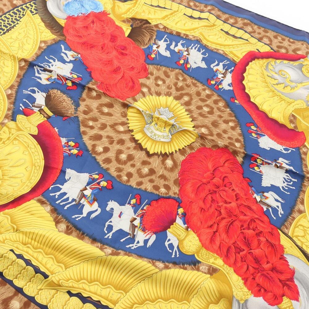 HERMES Brown Silk Scarf - Picture 9 of 9